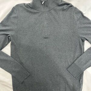Polo by Ralph Lauren Men's Gray Half-Zip Cotton Sweater Shirt S NWTS